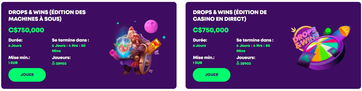 Rocket Casino Drops and Wins