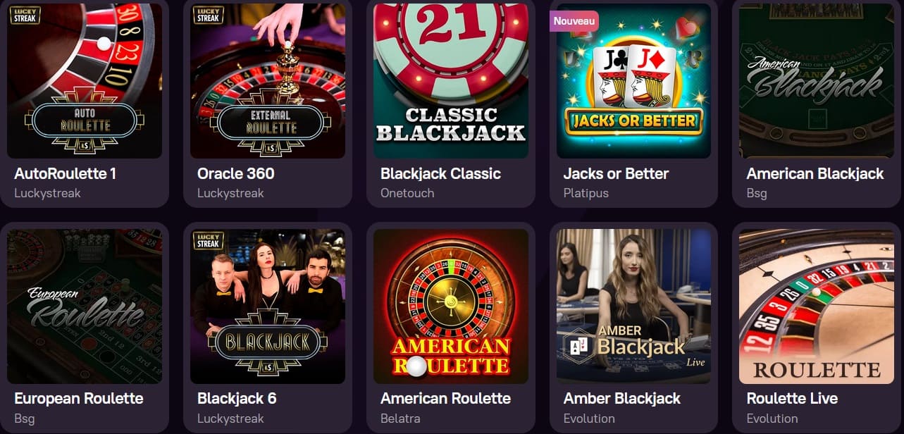 zoome casino jeux en direct